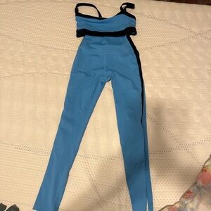 Mona Rigor Bra and Leggings Set (darker blue and black from second photo)worn4x